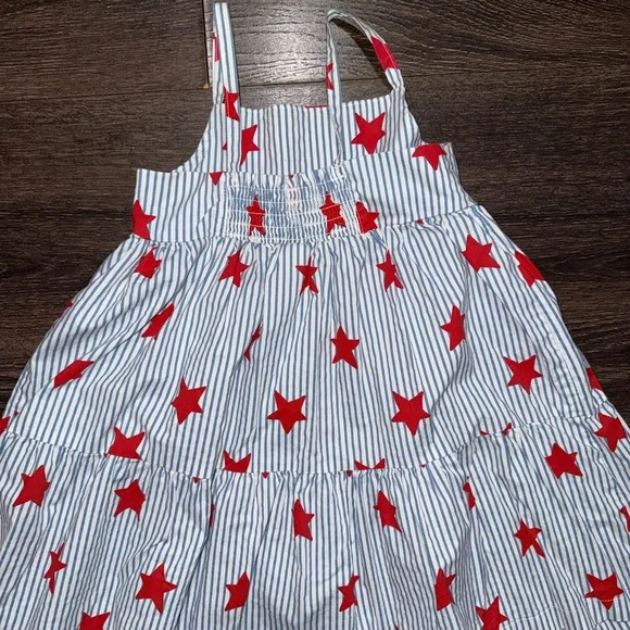 Carter's Blue and White Striped Toddler Dress with Red Stars - Picture 3 of 3